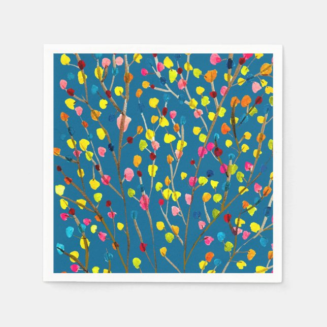 Serviette En Papier Aquarelle arc-en-ciel (Devant)