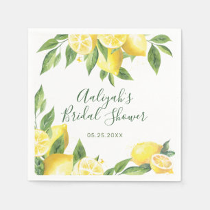 Serviette En Papier Aquarelle au citron pour occasion spéciale