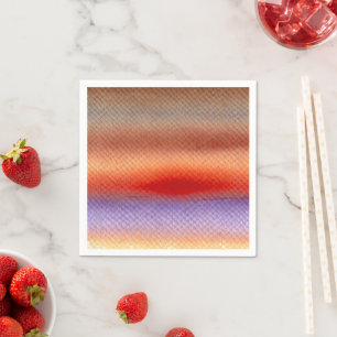 Serviette En Papier Aquarelle automnale colorée Couleur de soleil Déco