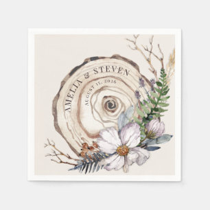 Serviette En Papier Aquarelle Automne Mariage Woodland