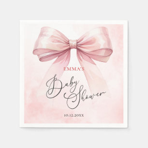 Serviette En Papier Aquarelle Baby shower de cabot rose