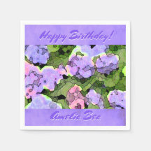 Aquarelle Batik Hydrangeas Personnalisé