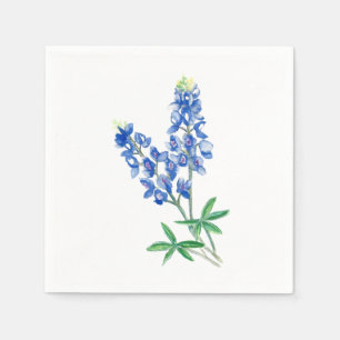 Serviette En Papier Aquarelle bleu 3