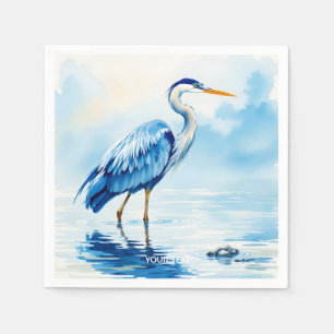 Serviette En Papier Aquarelle bleu Imaginaire