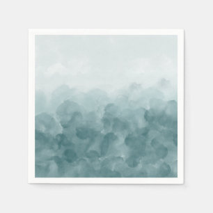 Serviette En Papier Aquarelle bleue turquoise tropicale