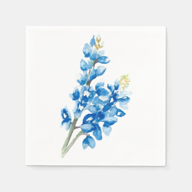 Serviette En Papier Aquarelle Bluebonnet 4 (Devant)
