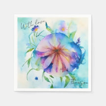 Aquarelle Blumen Wiese bleu arrière - plan