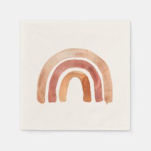 Serviette En Papier Aquarelle Boho arc-en-ciel