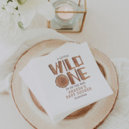 Serviette En Papier Aquarelle Bois rustique sauvage Un Baby shower