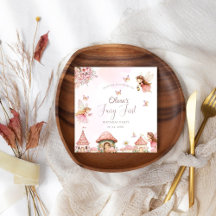 Aquarelle Champignons Fée 1ère forêt d'anniversair