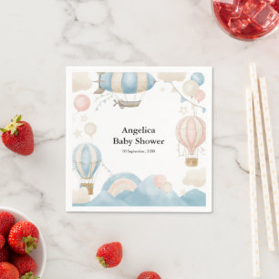 Serviette En Papier Aquarelle Chaud Air Baby shower serviettes