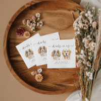 Aquarelle Chien Signature Boissons Mariage Napkins
