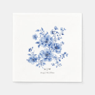 Serviette En Papier Aquarelle chinoiserie florale