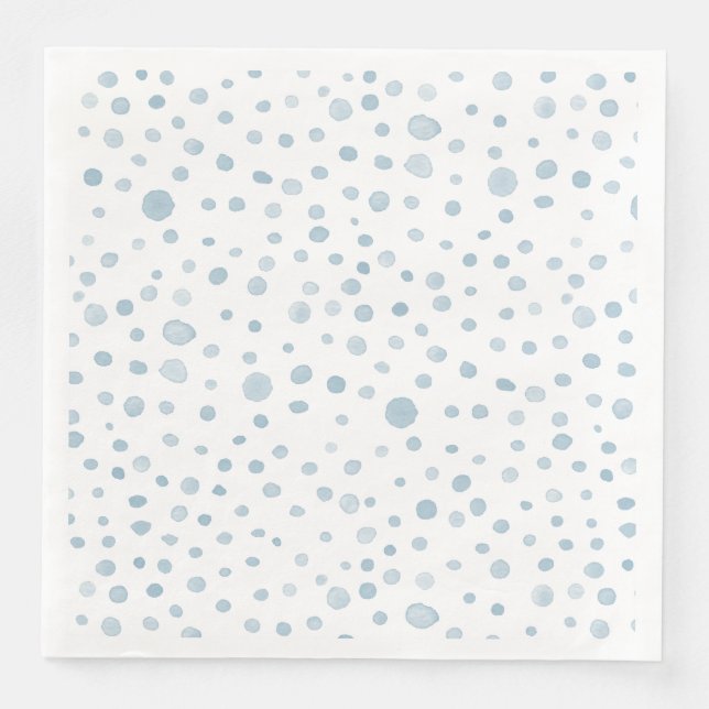 Serviette En Papier Aquarelle Ciel Confetti Points Papier Napkin (Devant)