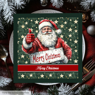 Serviette En Papier Aquarelle classique Santa Claus famille serviettes