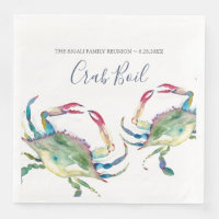 Aquarelle côtière Crabe bleu Personnalisé