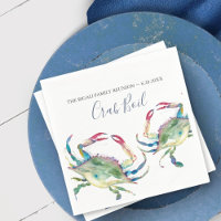 Aquarelle côtière Crabe bleu Personnalisé