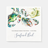 Aquarelle côtière Fruits de mer Personnalisés