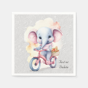 Serviette En Papier Aquarelle Cyclisme Eléphant serviettes