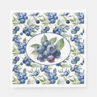 Serviette En Papier Aquarelle de bleuets mignons