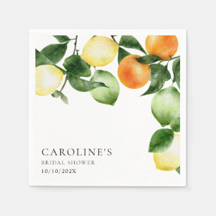 Serviette En Papier Aquarelle de fruits d'agrumes pour la douche de la