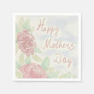 Serviette En Papier Aquarelle de la fête des mères