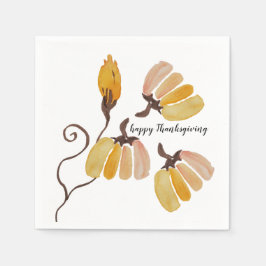 Serviette En Papier Aquarelle de Thanksgiving Citrouilles
