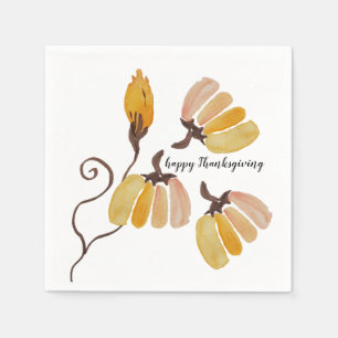 Serviette En Papier Aquarelle de Thanksgiving Citrouilles