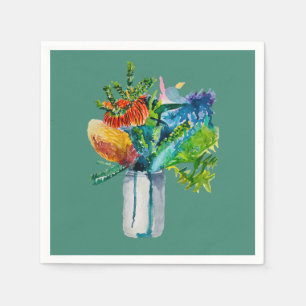 Serviette En Papier Aquarelle des fleurs australiennes