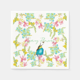 Serviette En Papier Aquarelle des fleurs de printemps