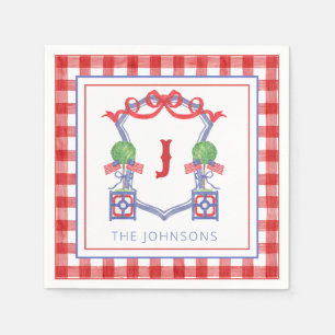 Serviette En Papier Aquarelle Drapeau américain patriotique Topiotique