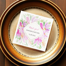 Serviette En Papier Aquarelle du pays moderne Boho Lilac Floral