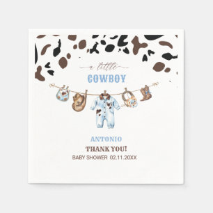 Serviette En Papier Aquarelle élégante Petit Cowboy Rode Papier Napkin