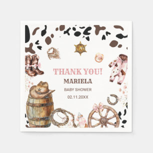 Serviette En Papier Aquarelle élégante petite fille Rodeo Pays b