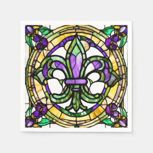 Serviette En Papier Aquarelle esthétique Mardi Gras Fleur De Lis
