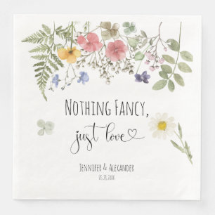 Serviette En Papier Aquarelle Fleur sauvage en papier dîner Naples