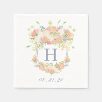 Aquarelle Floral Garden Party Crest