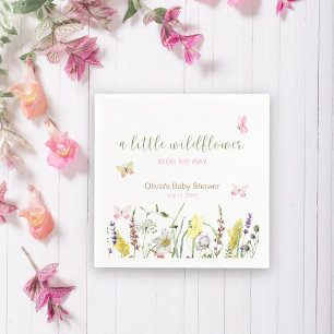 Serviette En Papier Aquarelle Floral Jardin Baby shower Napkins
