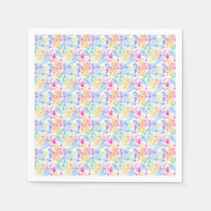 Serviette En Papier Aquarelle Floral Motif sans joint