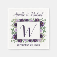 Aquarelle florale d'argent pourpre Mariage d'eucal