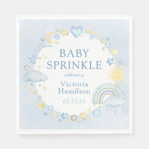 Serviette En Papier Aquarelle Garçon Arc-en-ciel Bébé saupoudrer