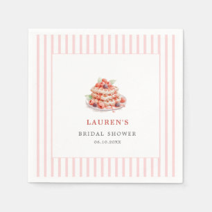 Serviette En Papier Aquarelle gaufres et baies Brunch nuptial