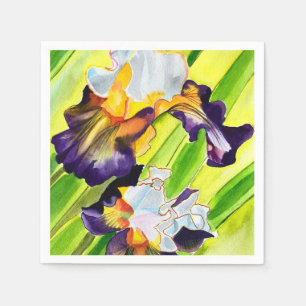 Serviette En Papier Aquarelle heliconia serviettes de fleurs tropicale