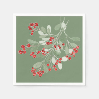 Serviette En Papier Aquarelle Holly