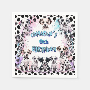 Serviette En Papier Aquarelle Joueuse Dalmatienne Spot Aquarelle Anniv
