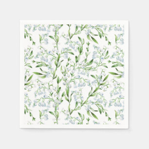 Serviette En Papier Aquarelle Lily de la Vallée Fleurs