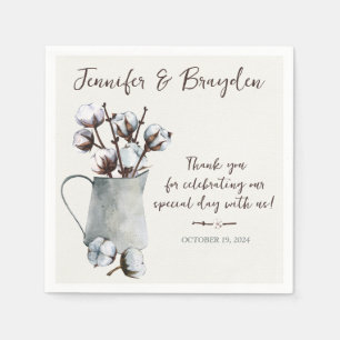 Serviette En Papier Aquarelle Mariage de tonneaux en gris
