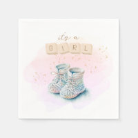 Aquarelle mignonne Bébé Chaussure Fille Genre Révé