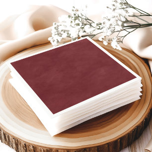 Serviette En Papier Aquarelle modifiable couleur rouge vin simple