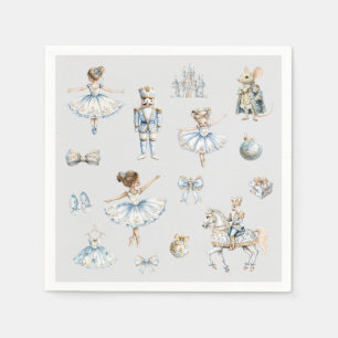 Serviette En Papier Aquarelle Motif Noisette Noël